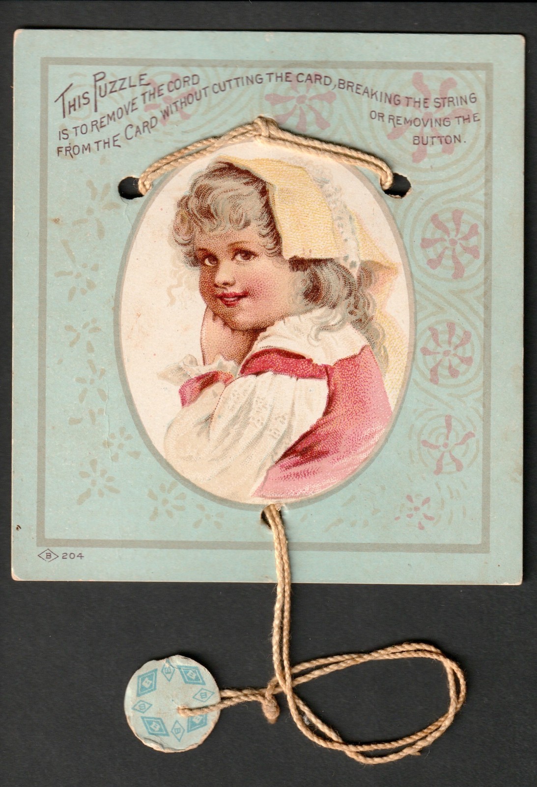 Antique String Puzzle Victorian Trade Card San Jose CA Clothing Store SR.p.SJ