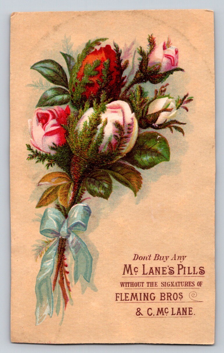 Pink Red Roses McClanes Pills Fleming Bros Pittsburgh P12