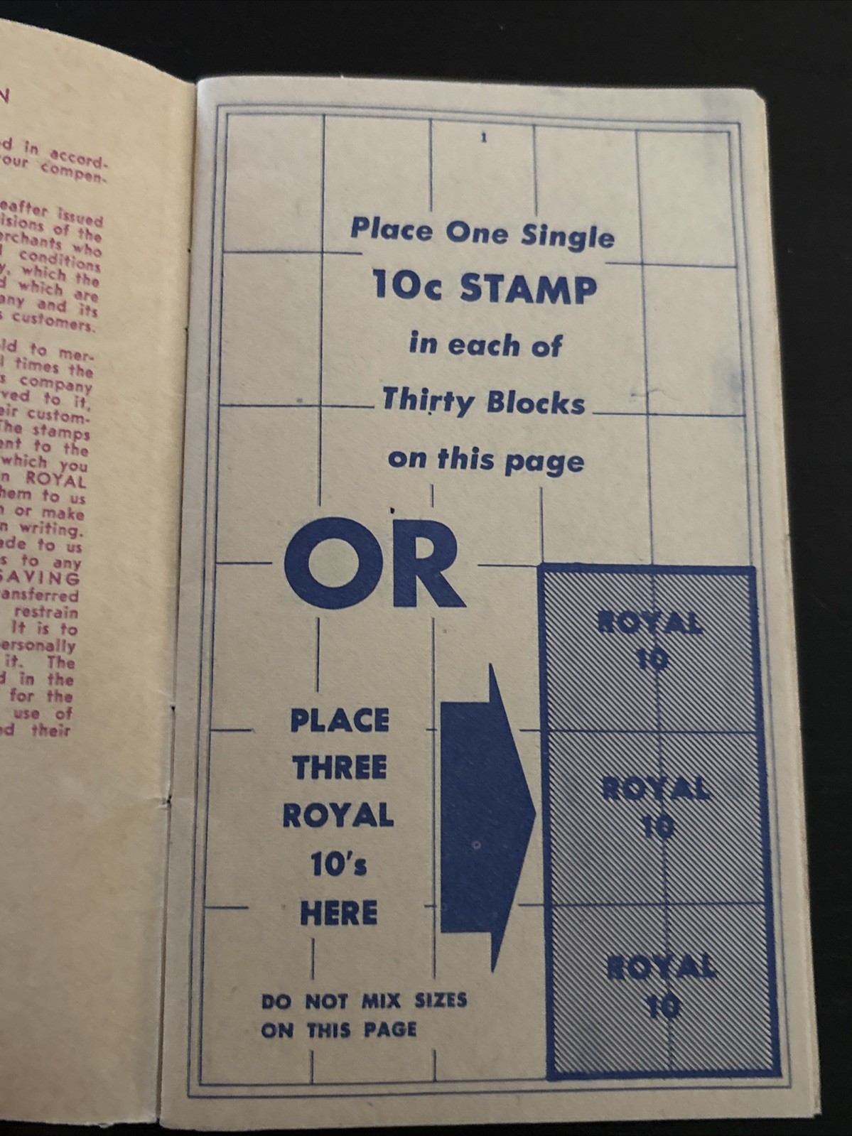 Royal Saving Stamp Redemption Book (Summit Saving Stamp Company) El Paso, Texas