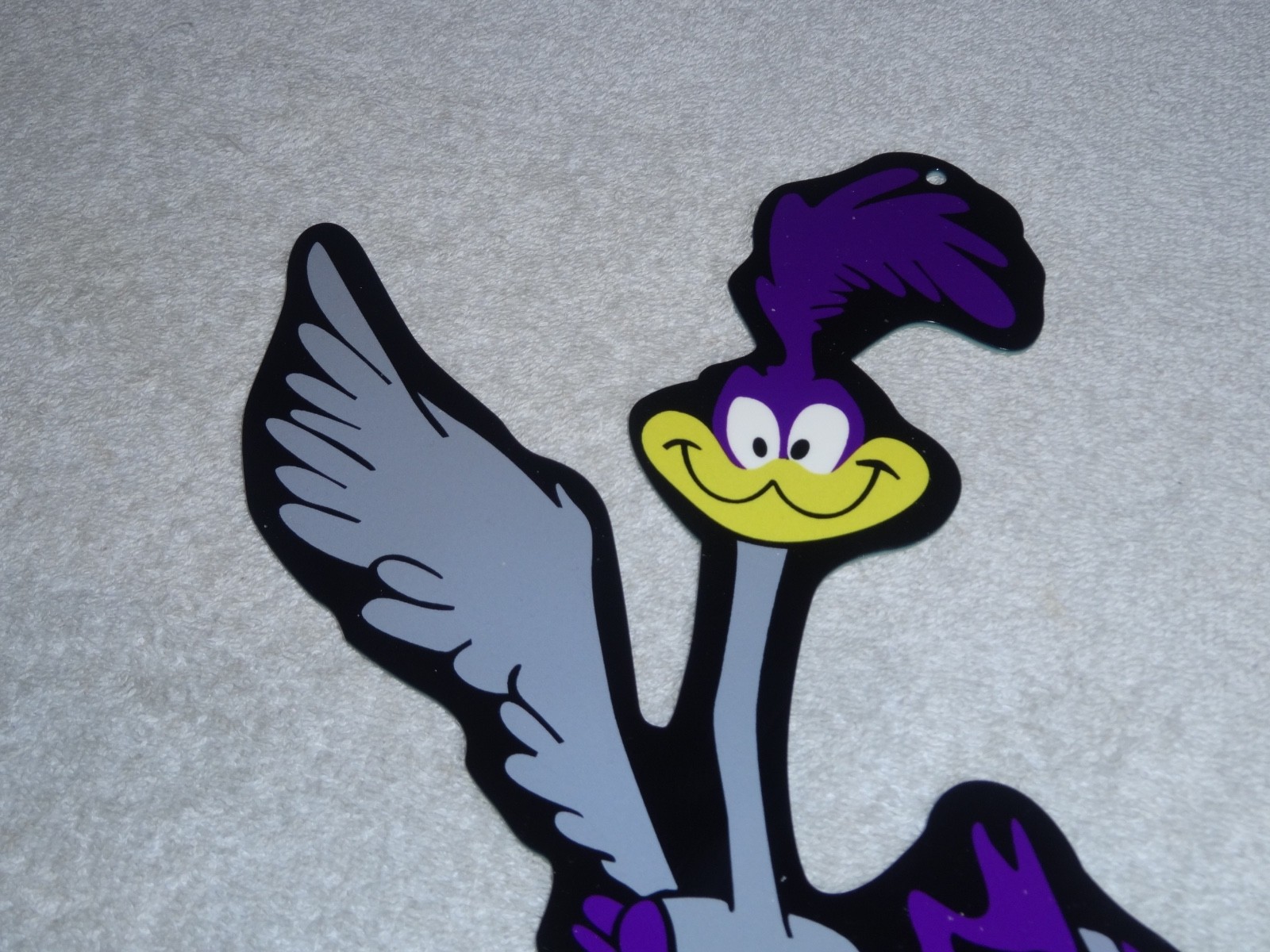 VINTAGE ROAD RUNNER MOPAR PLYMOUTH BIRD 12″ METAL LOONEY TUNES CAR GAS OIL SIGN!