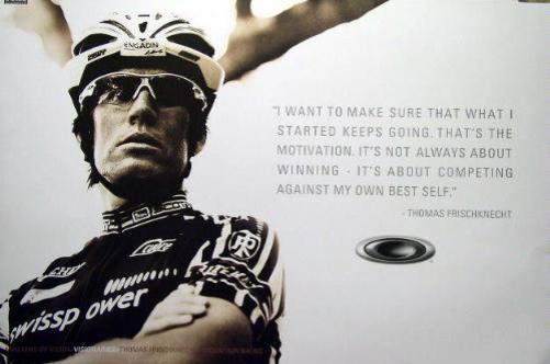 OAKLEY 2008 Thomas Frischknecht Mountain Bike BIG promo poster NEW Old Stock