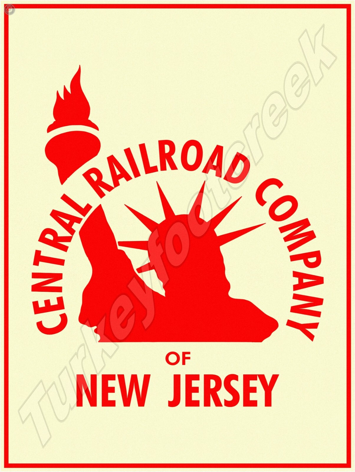 Central Railroad Company Of New Jersey Metal Sign 3 Sizes to Choose From