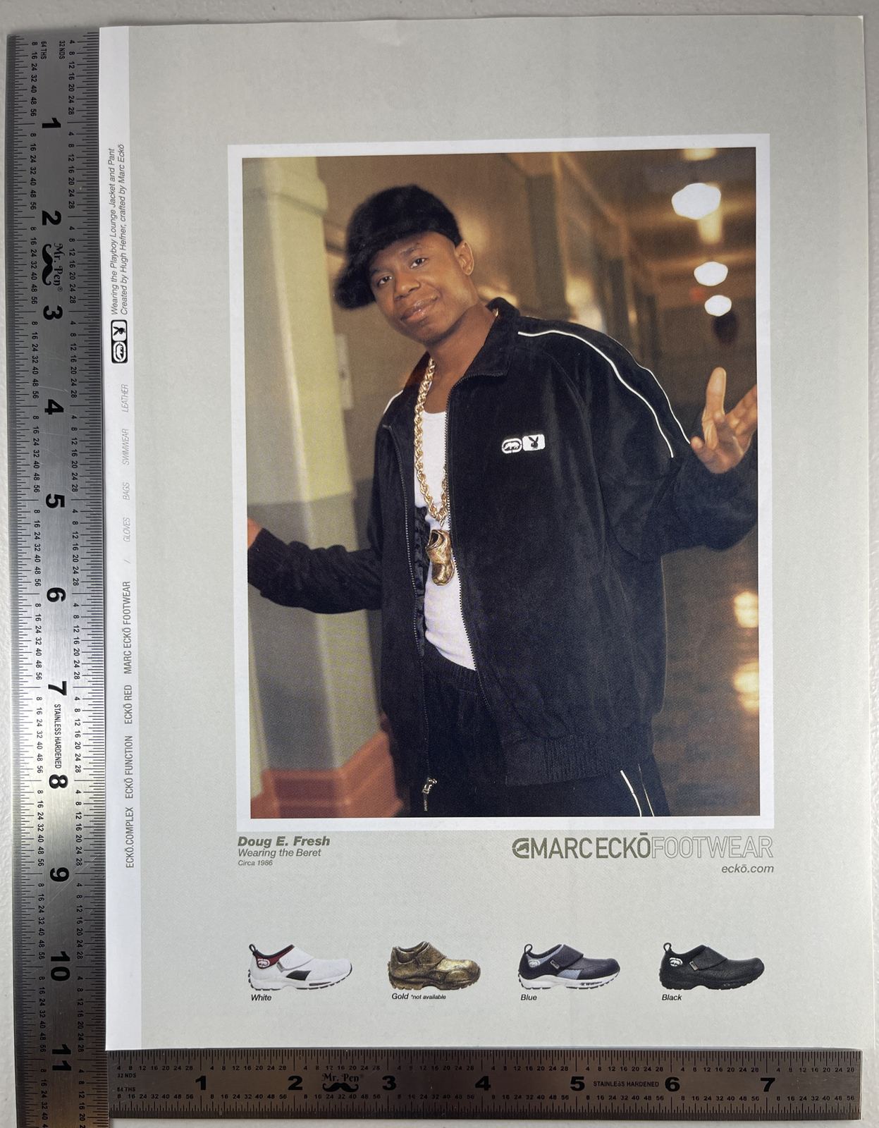 2000 Doug E. Fresh Marc Ecko Ad Playboy Beret Sneakers Footwear Rap 80’s Hip Hop