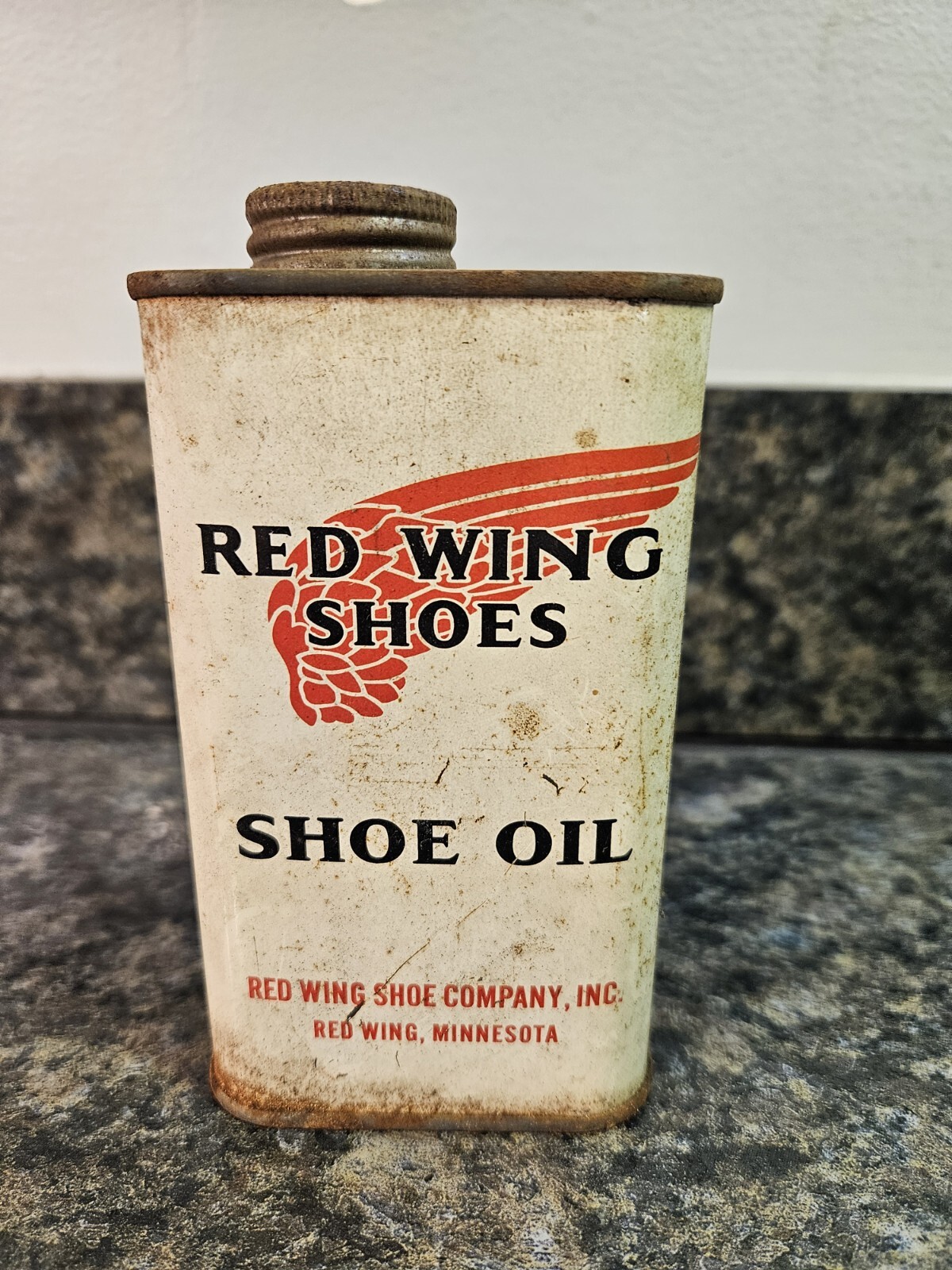 Vintage Bottle Red Wing Shoes Shoe Oil 8fl oz