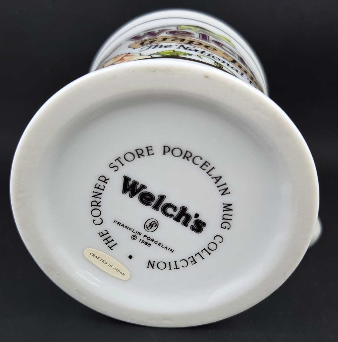 MINT! 1985 Welch’s Grape Juice The Corner Store Franklin Porcelain Mug FREE SHIP