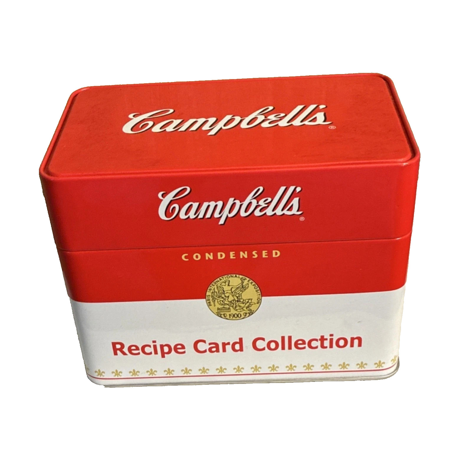 Campbell’s Condensed Recipe Card Collection Tin Box, Red/White 2007- 76 RECIPES