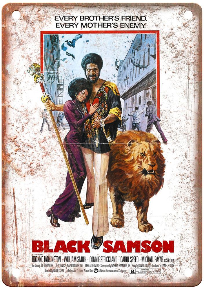 Black Samson Vintage Movie Poster Old Retro Look Metal Sign MP516