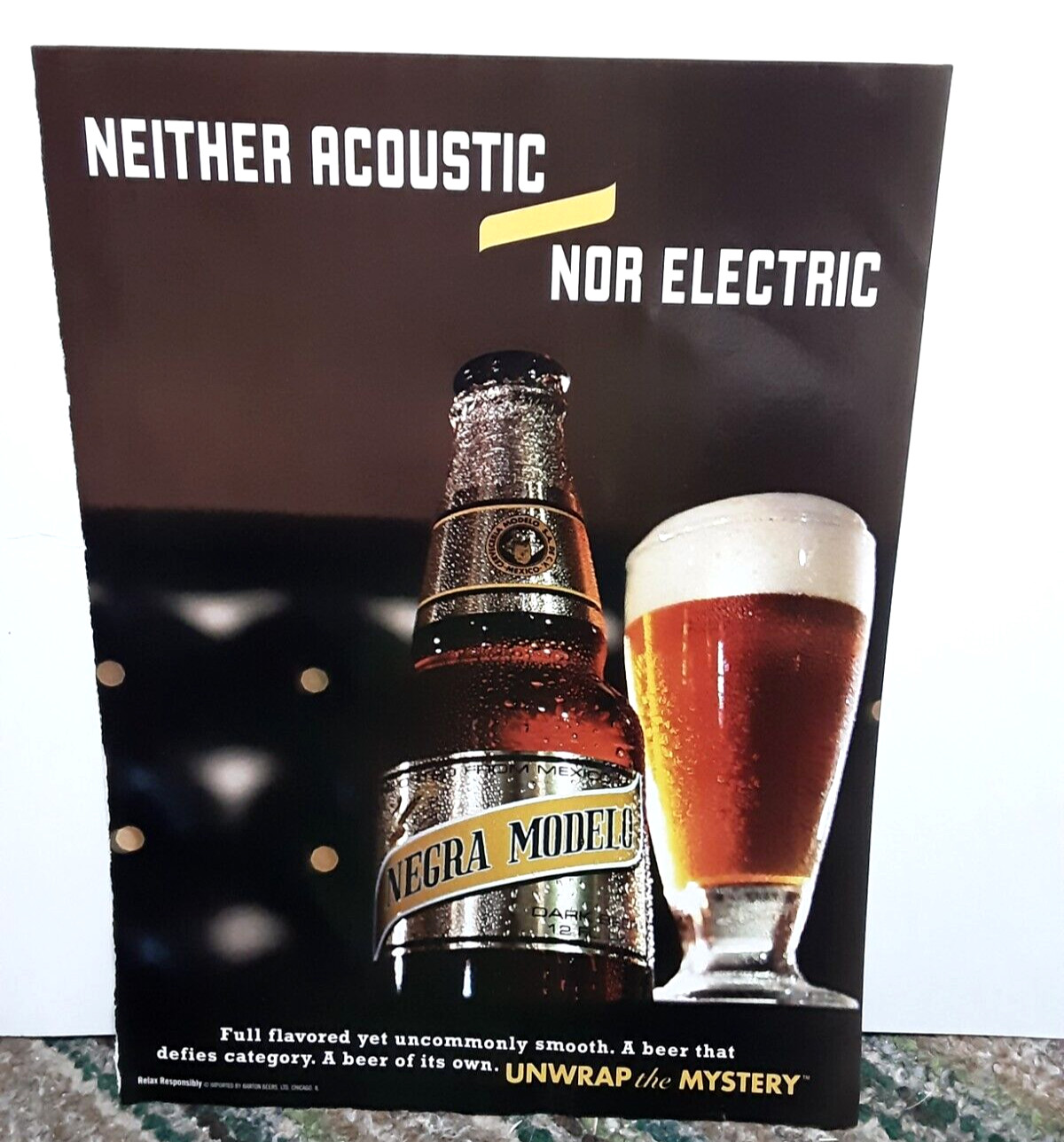 2006 Negra Modelo Beer Unwrap the Mystery Original Print Ad