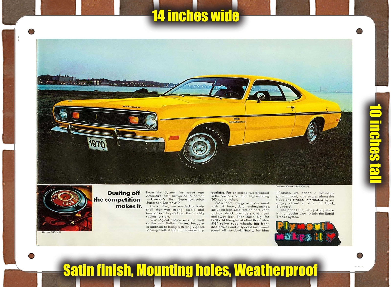 Metal Sign – 1970 Plymouth Makes It (Sign Variant #21)