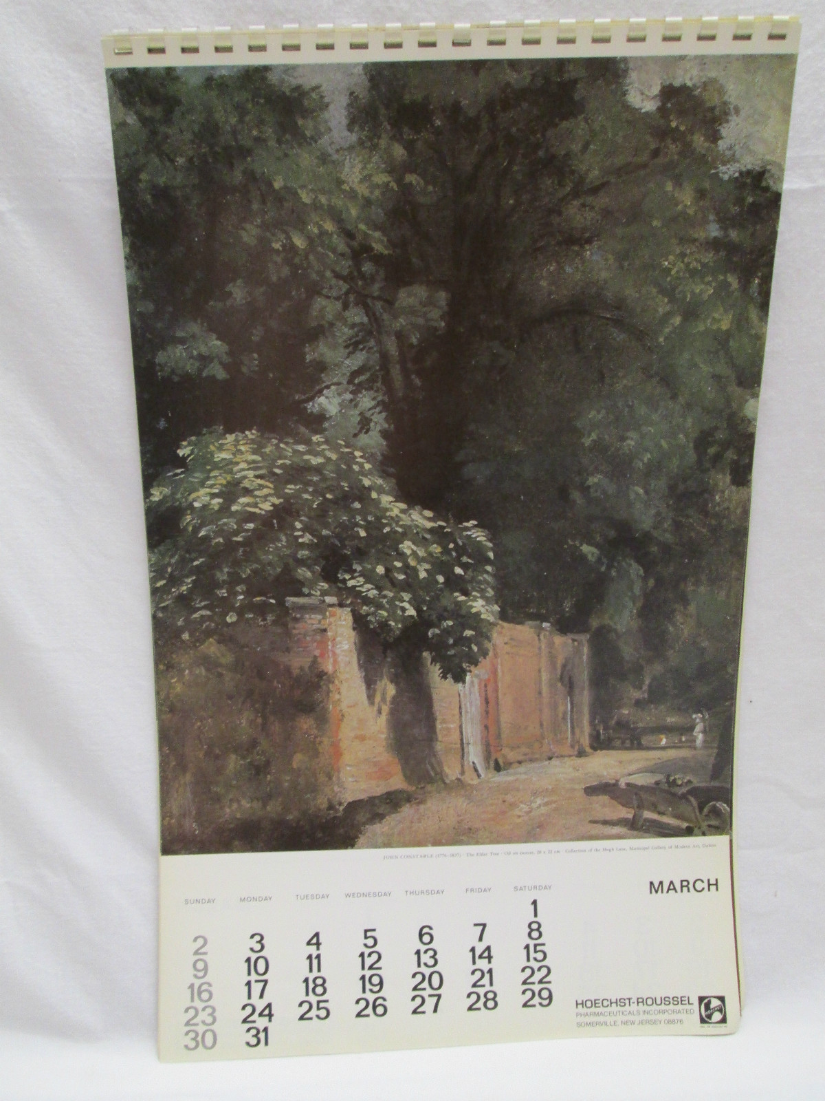Vintage Calendar 1980 National Gallery of Ireland Oskar Reinhart Art Collection