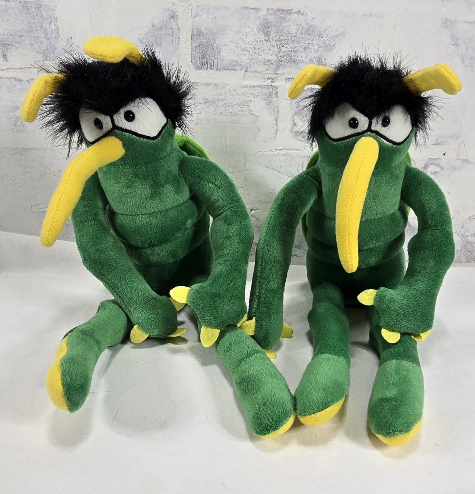 RARE Vintage Plush Raid Bug S.C. Johnson Promo Mascots (2) Not Sold In Stores