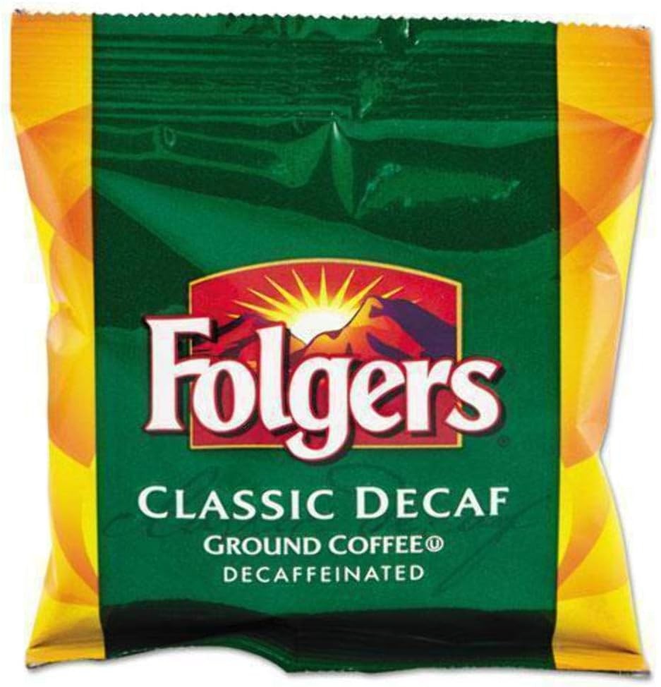 Folgers 06433 Ground Coffee, Fraction Pack, Classic Roast Decaf, 1.5oz, 42/Car