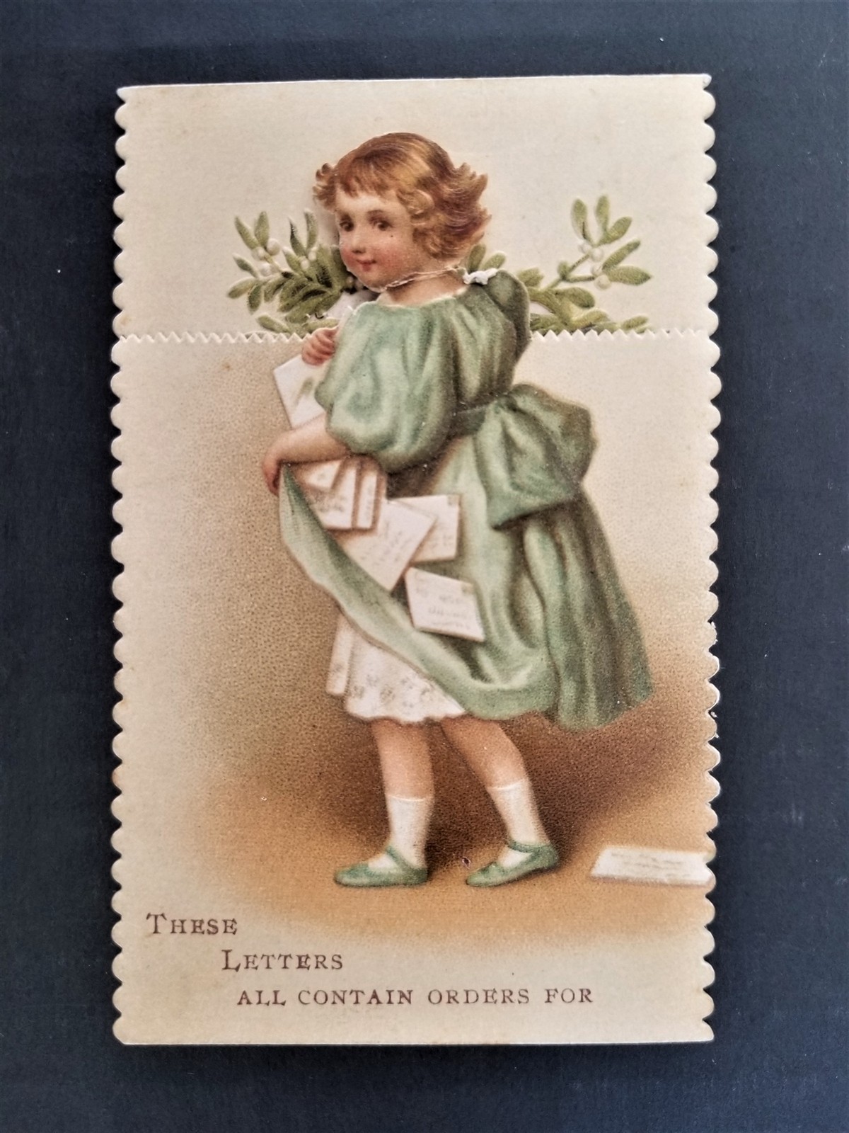1880 antique MOUNT PENN STOVE WORKS reading pa DIE CUT victorian ad card CHILD