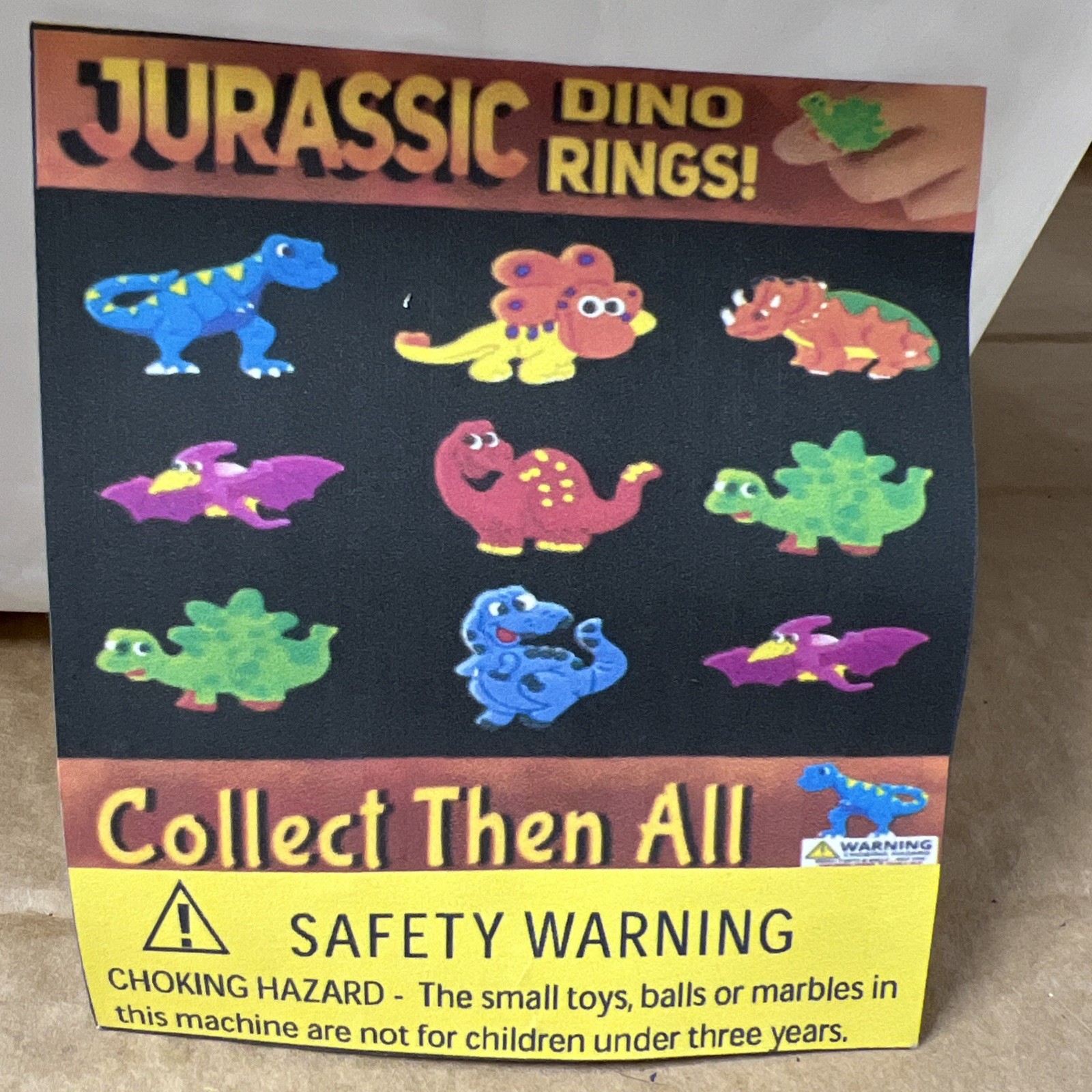 Capsuled toy for vending Dinosaur Rings 1.1 Inch Capsule 100 Items for Kids