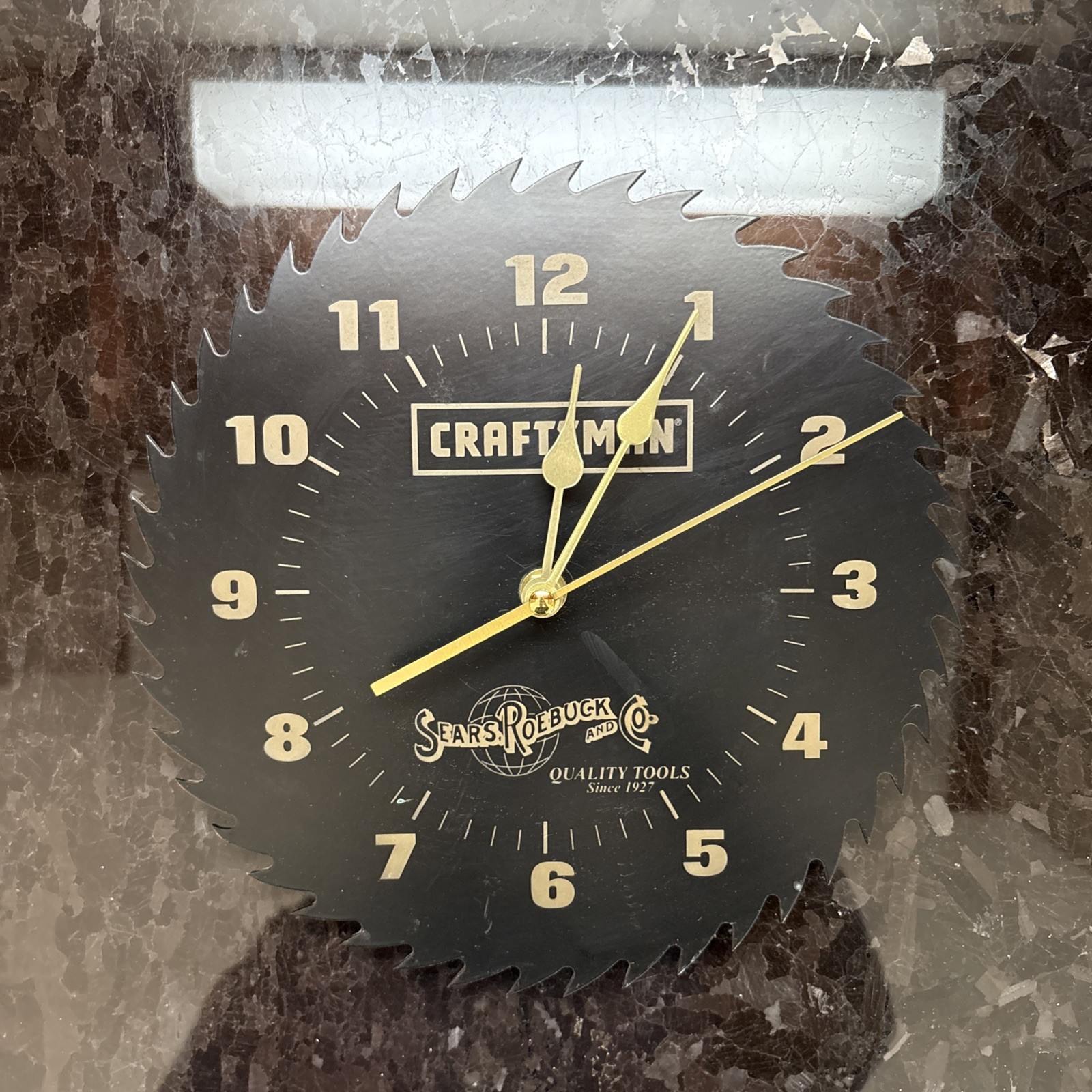 Vintage CRAFTSMAN Sears Roebuck & Co. Steel Metal Circular Saw Blade Clock