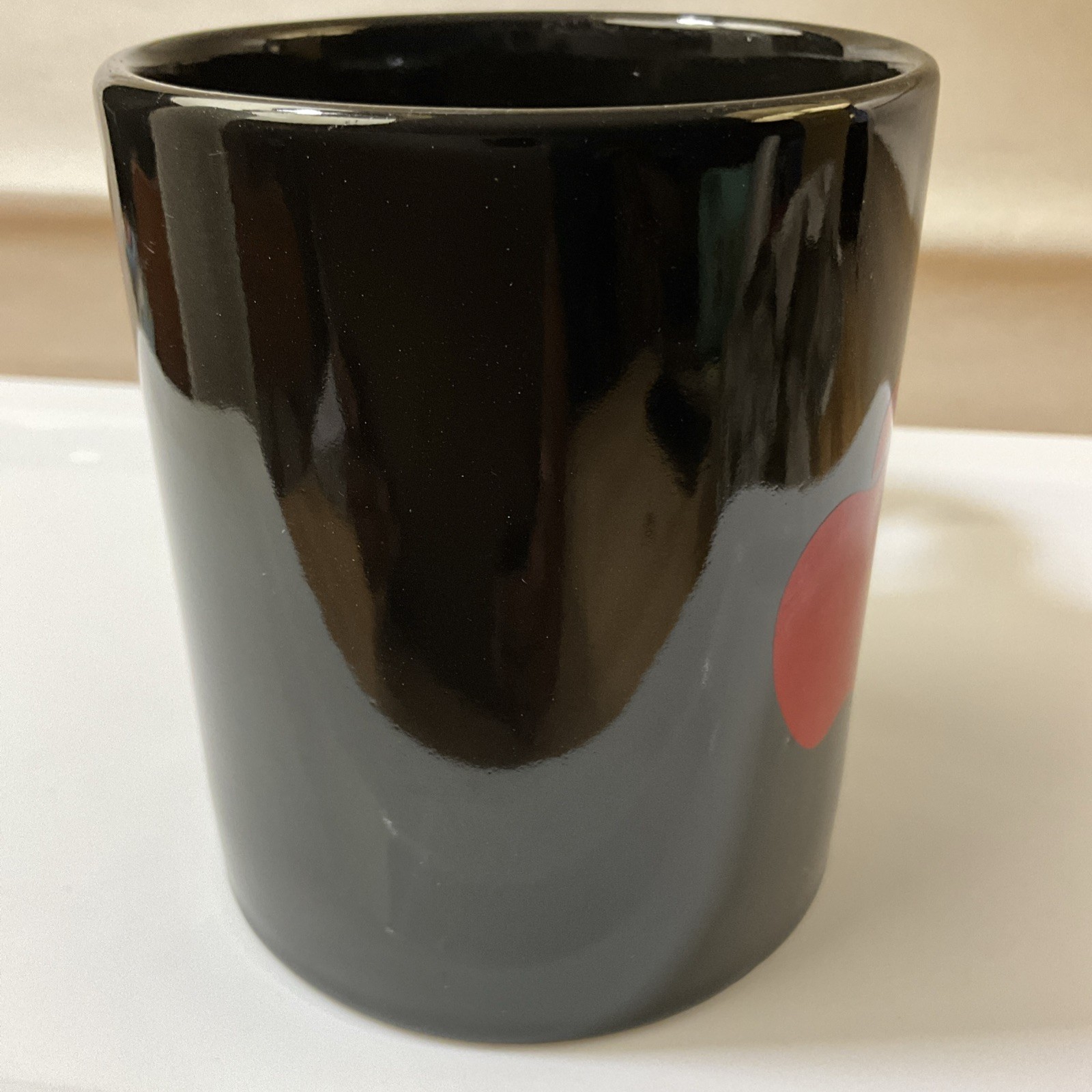 Red Apple Logo Coffee Mug-VINTAGE- Black-Regular Size