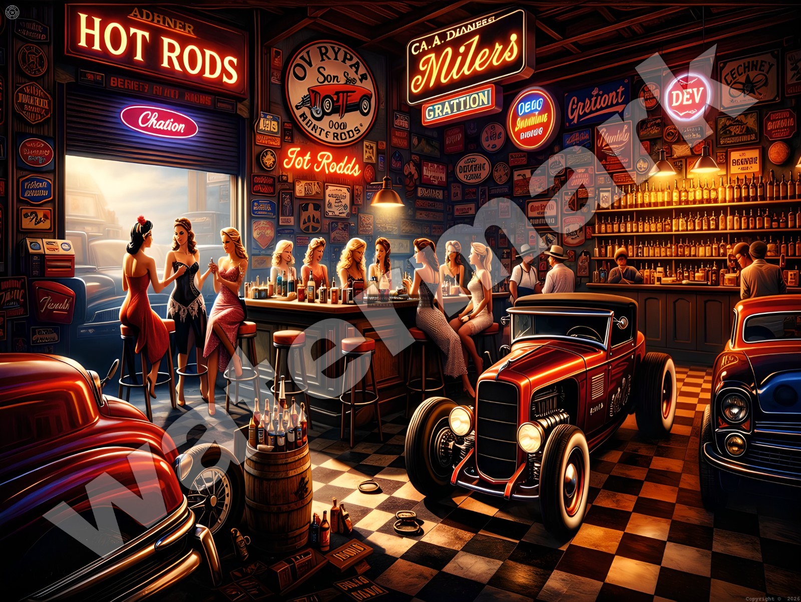 Hotrod Hardware store Metal Sign 9″ x 12″ or 12″ x 16″