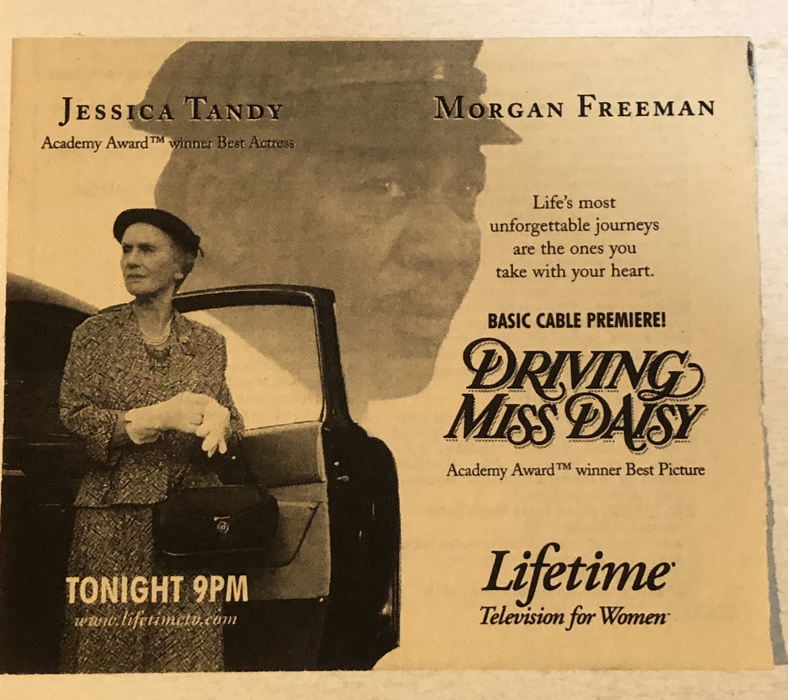 Driving Miss Daisy Movie Print Ad Jessica Tandy Morgan Freeman Dan Aykroyd Tpa12