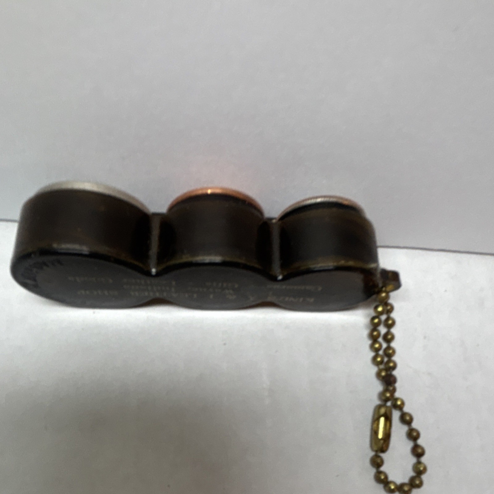 VTG Coin Holder Keychain Promotional tortoise shell plastic Kings Leather Shop