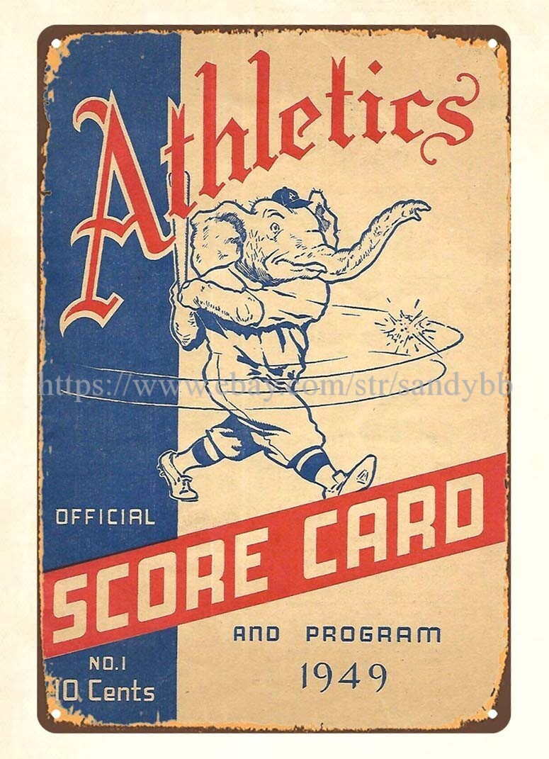 1949 baseball ‘s- score card metal tin sign ideas wall art