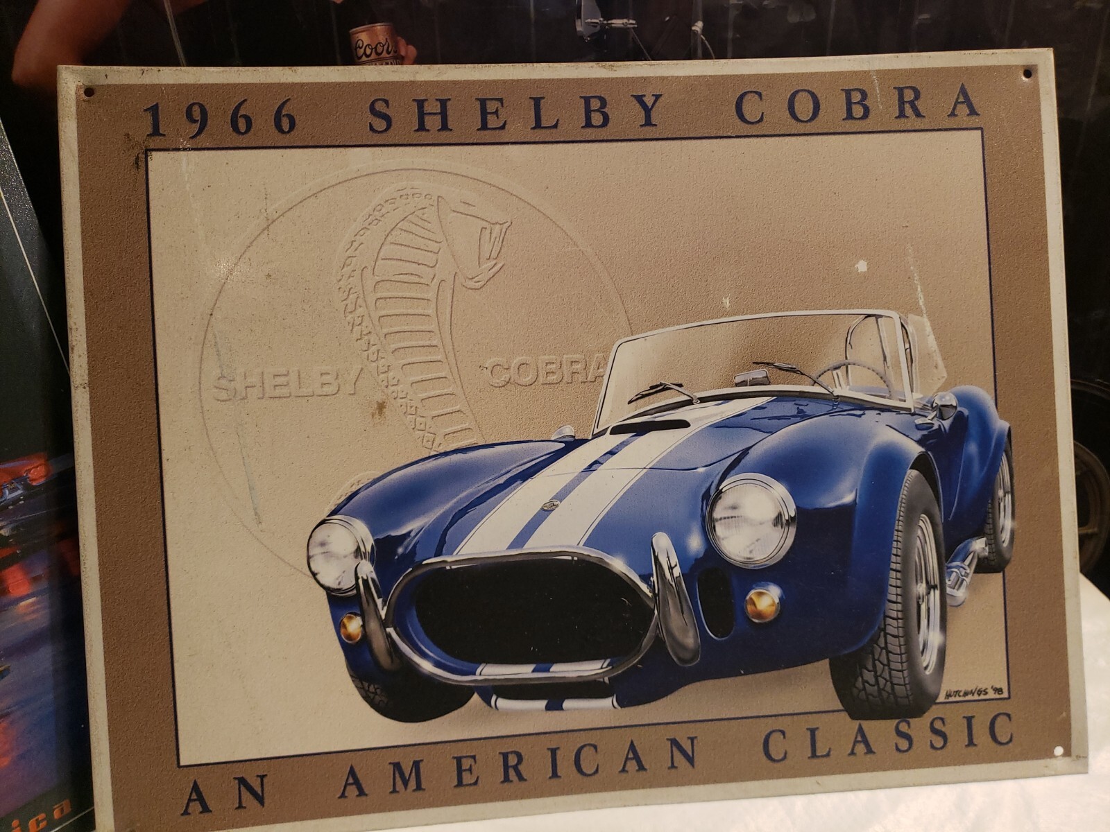 1966 Shelby Cobra An American Classic Tin Sign Reproduction 16’x12 NICE SIGN
