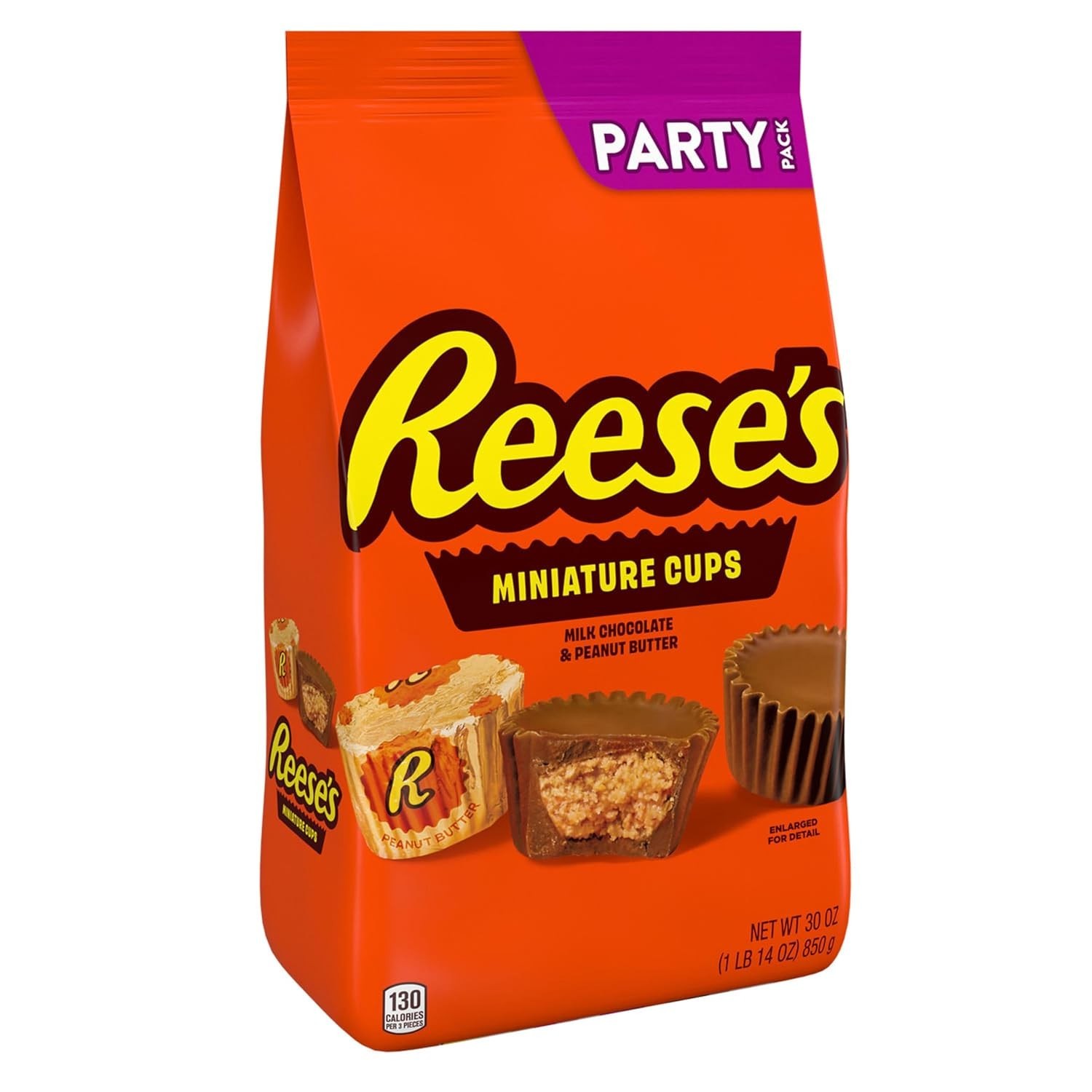 Miniatures Milk Chocolate Peanut Butter Cups Candy Party Pack 30 oz Bulk
