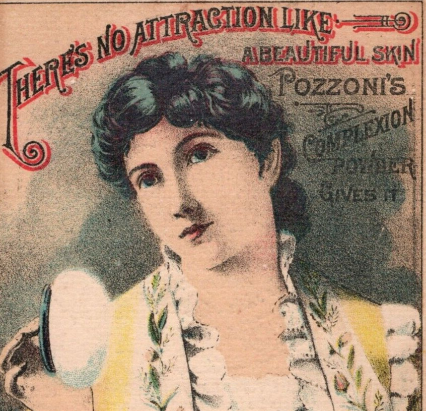 1870s J.A. Pozzoni Complexion Powder Lovely Lady F190