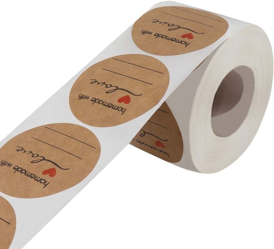 500 Self-Adhesive 2-Inch Yellow Labels for Jams, Gifts & More – Easy Peel Design