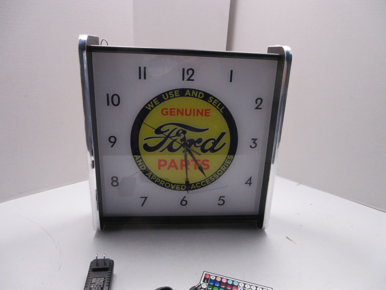 Ford Parts LED light up Advertising wall clock Brand New