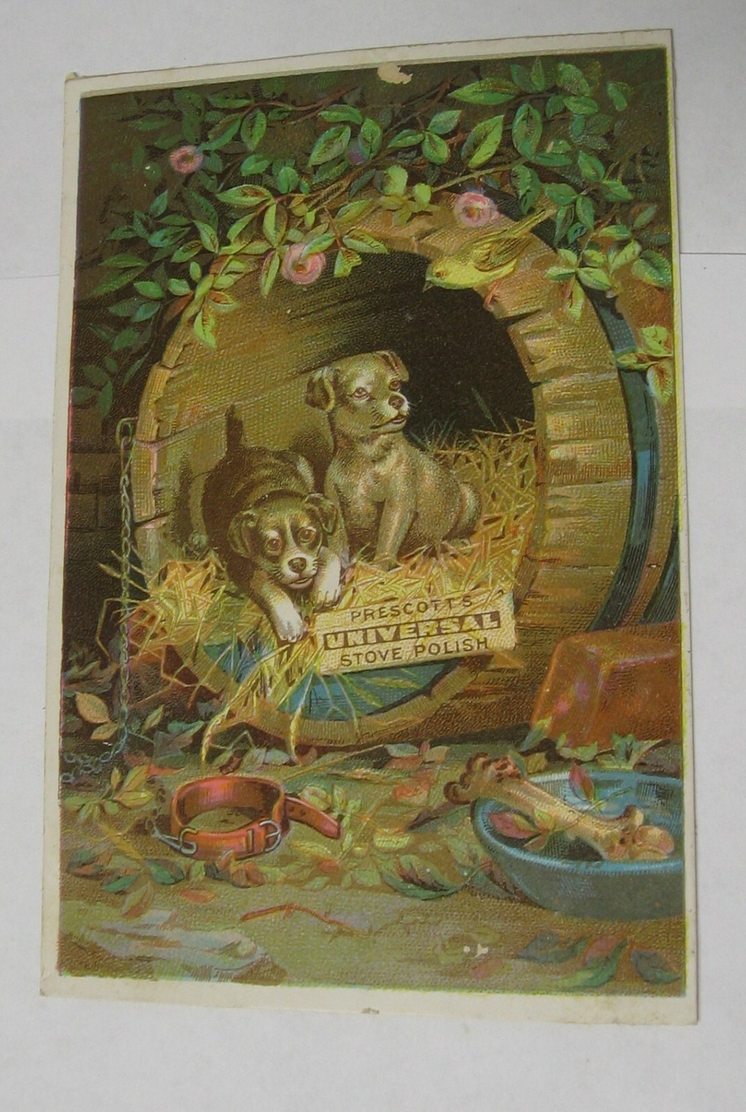 Rare 1881 J. L. Prescott’s Universal Stove Polish Card, North Berwick, Maine