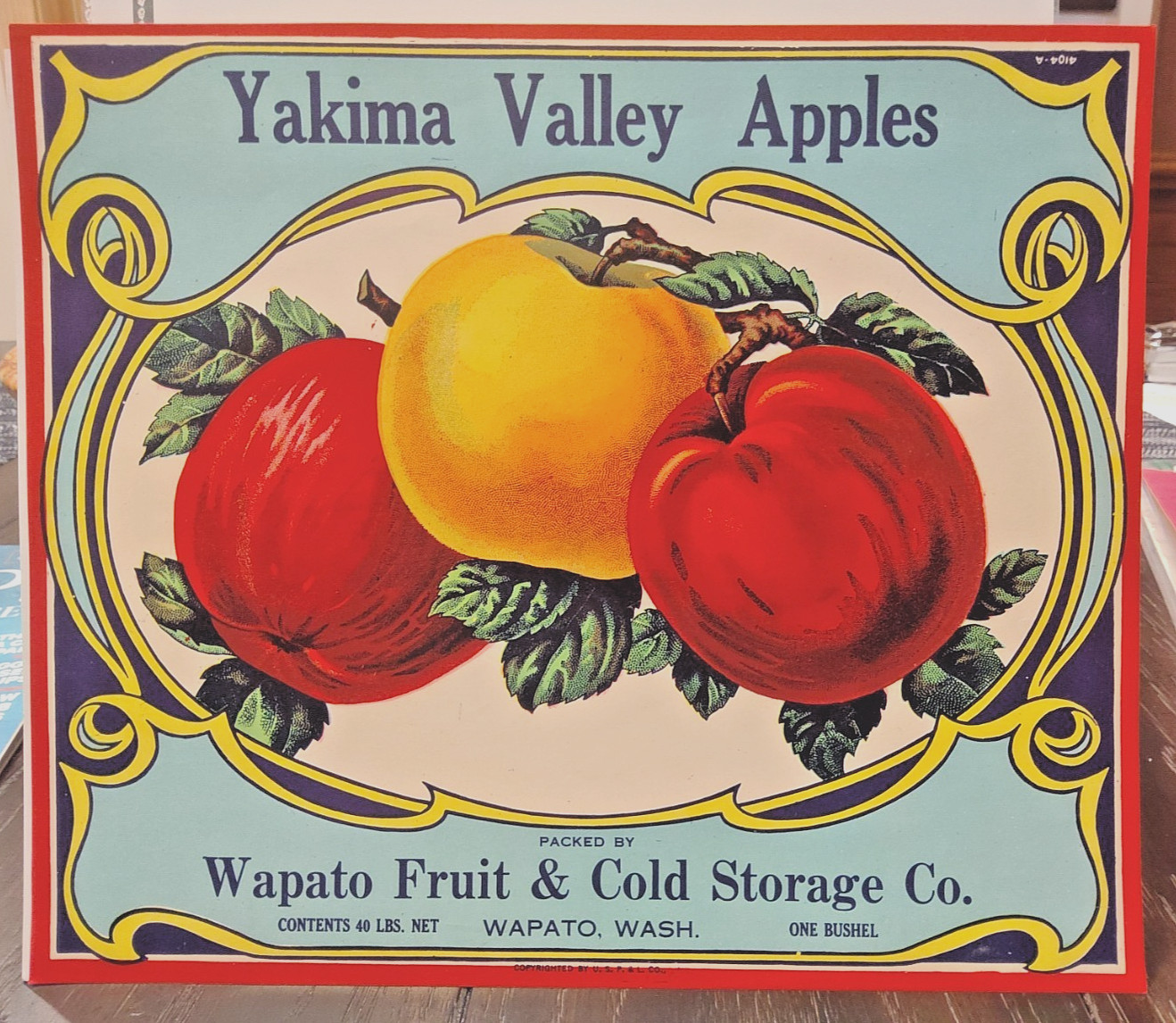 Vintage Yakima Valley Apples Brand – Original Apple Crate Label