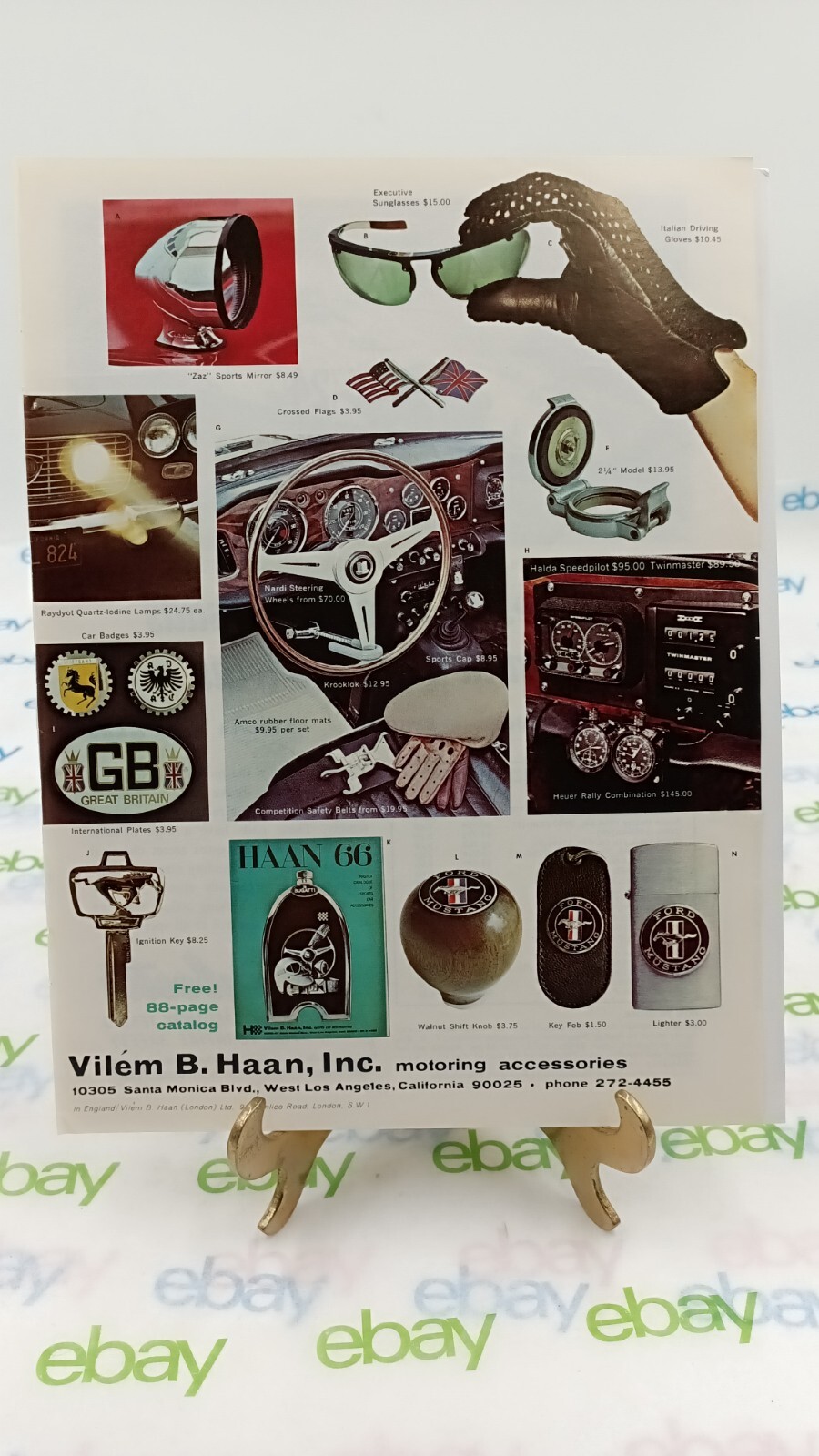 1967 Vilem Haan Car Accessories Vintage Print Ad 11 X 8.5