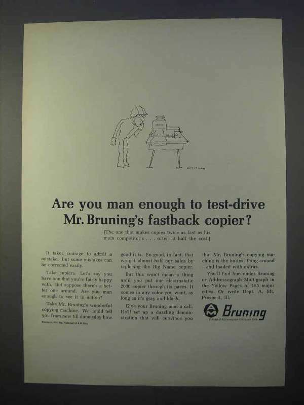 1966 Bruning 2000 Copier Ad – Test-Drive Fastback