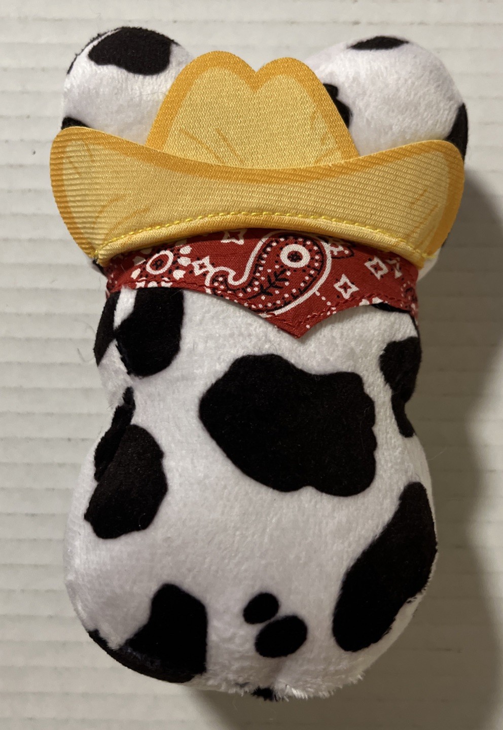 Peeps Bunny Cow Print Cowboy Bunny Bandana 6″ Hat Black White Red Just Born 2024