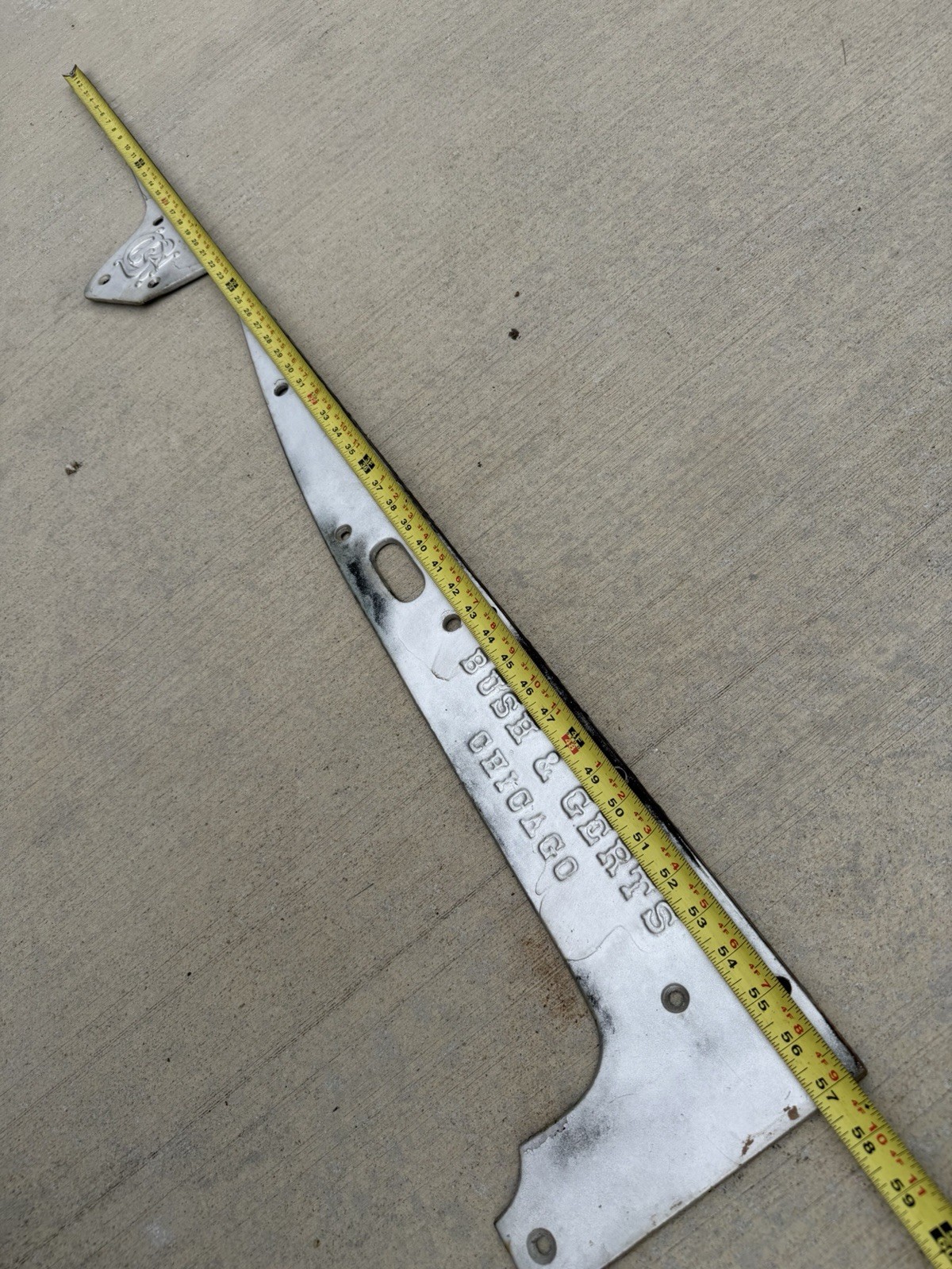Vintage Bush & Gerts Cast Iron Sign 57.25” Long