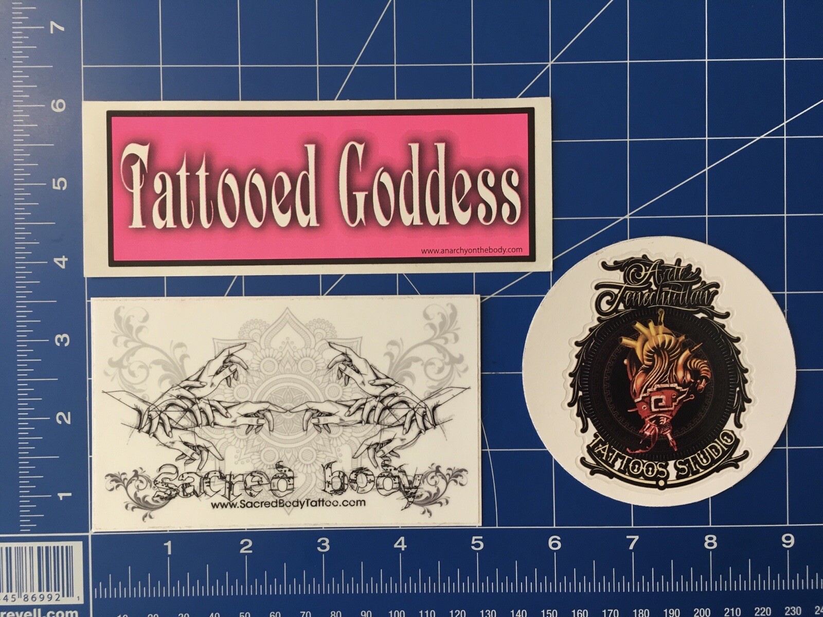 Lot 3 TATTOO SHOP STORE PARLOR INK Colorful Rare Promo Glossy Sticker