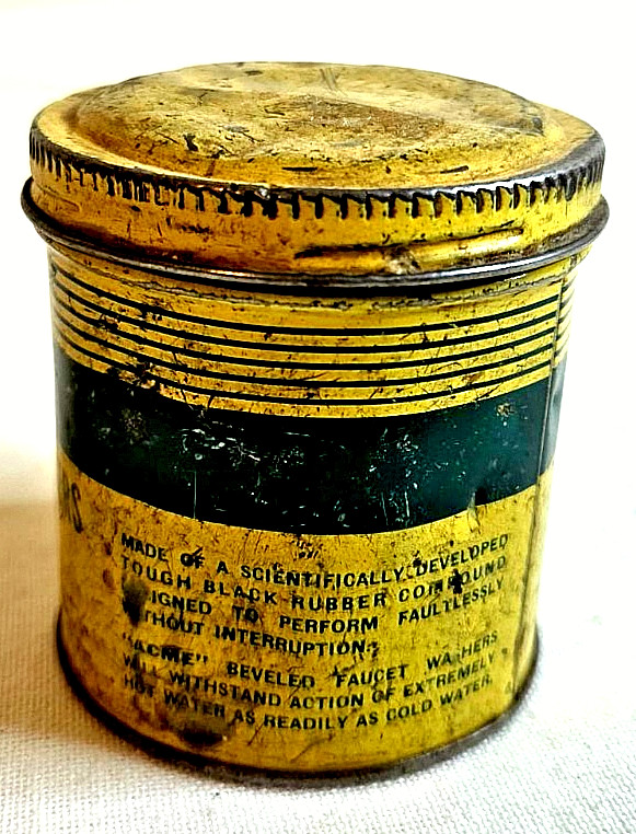 Lavelle Rubber Co. Vintage ACME Beveled Faucet Washer Tin Chicago USA