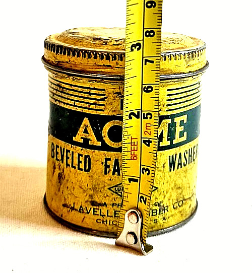 Lavelle Rubber Co. Vintage ACME Beveled Faucet Washer Tin Chicago USA