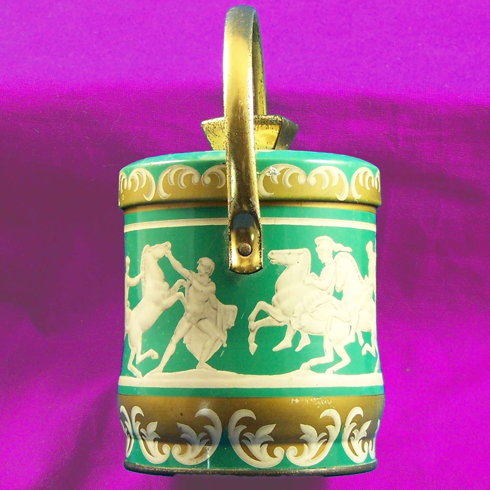 Vintage Tin Empty Riley’s Toffee Candy Metal Box Can With Handle Container UK