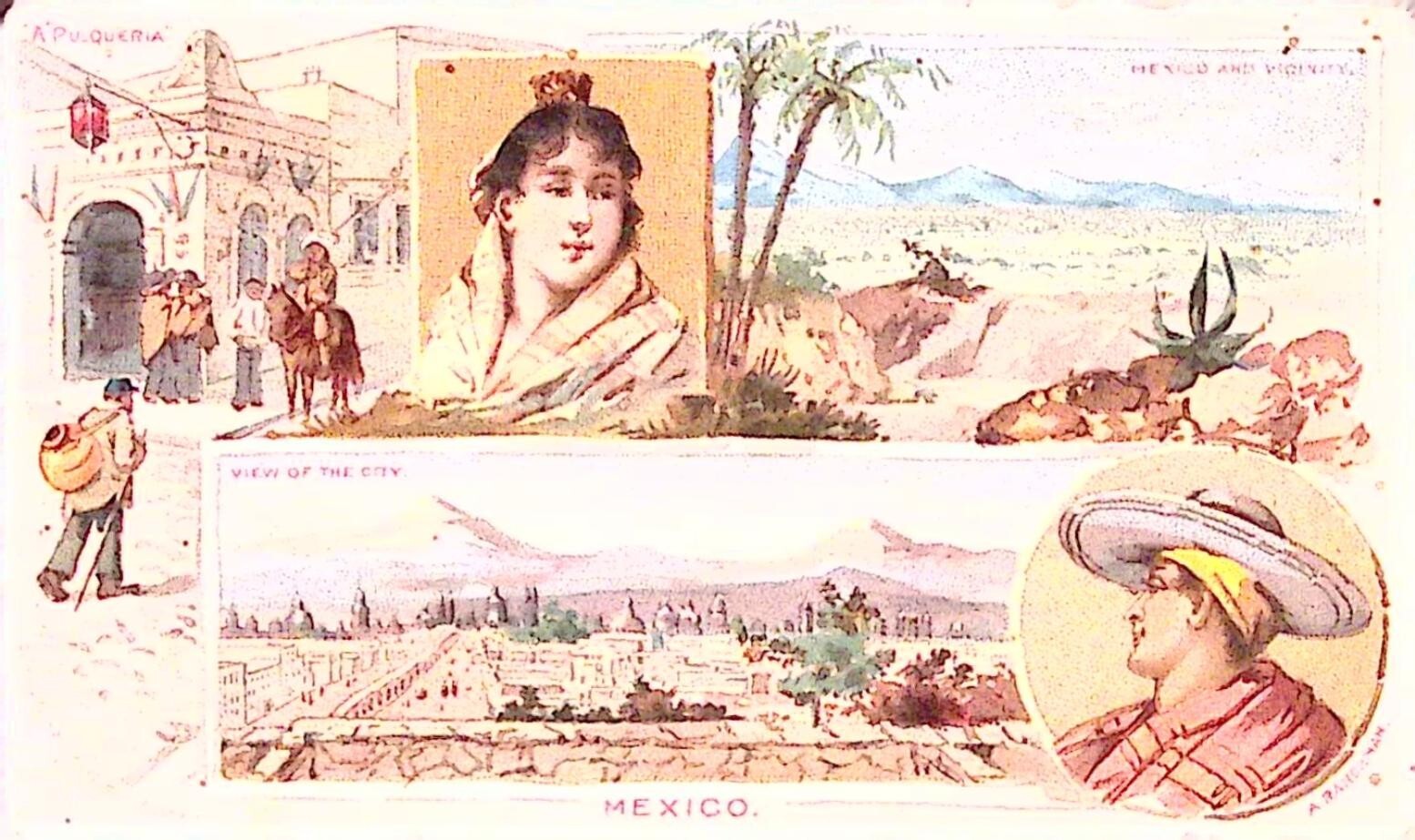 Arbuckle Bros Coffee New York City Victorian Trade Card Mexico Theme