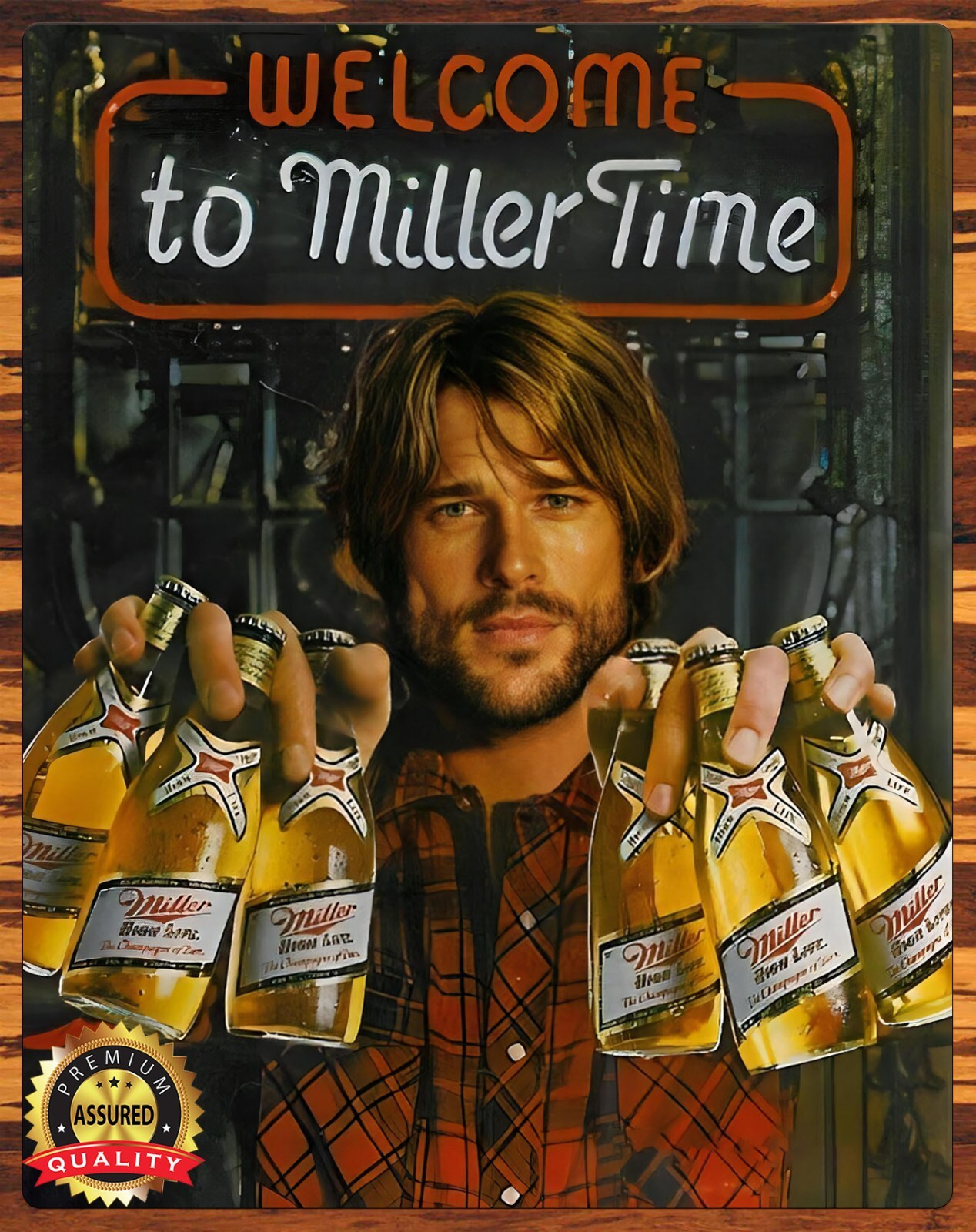 Miller High Life – Welcome To Miller Time – 1980s – Metal Sign 11 x 14
