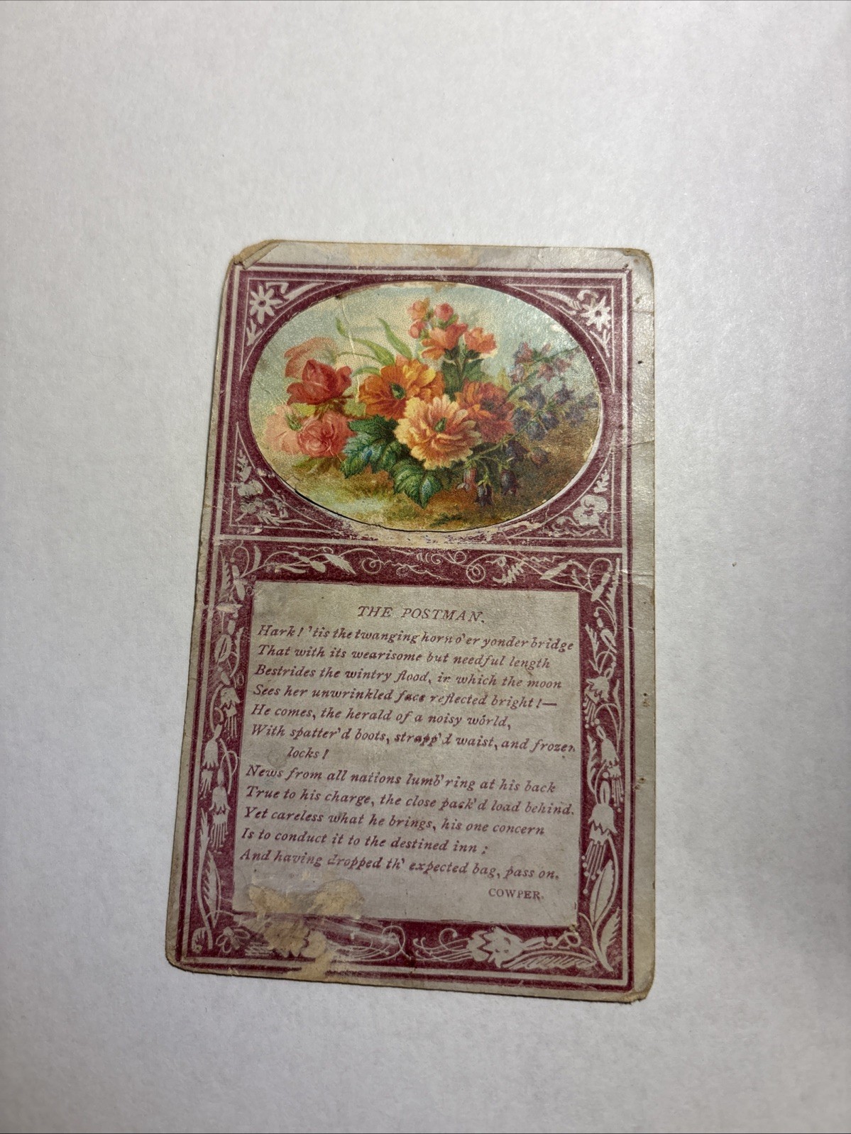 The postman Antique Card