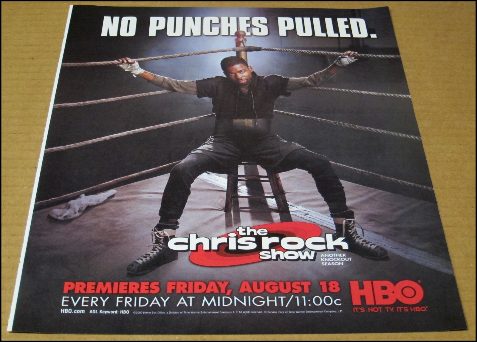 2000 Salem Cigarettes Print Ad 10 x 12 Advertisement Vintage Chris Rock Show HBO