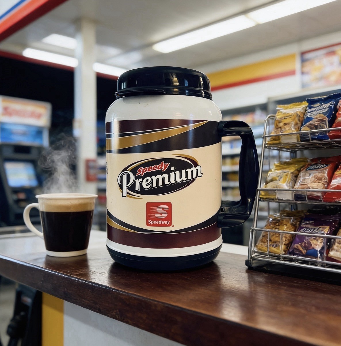 Speedway Whirley Speedy Premium 64oz Coffee Pot To Go Travel Mug 1/2 Gallon