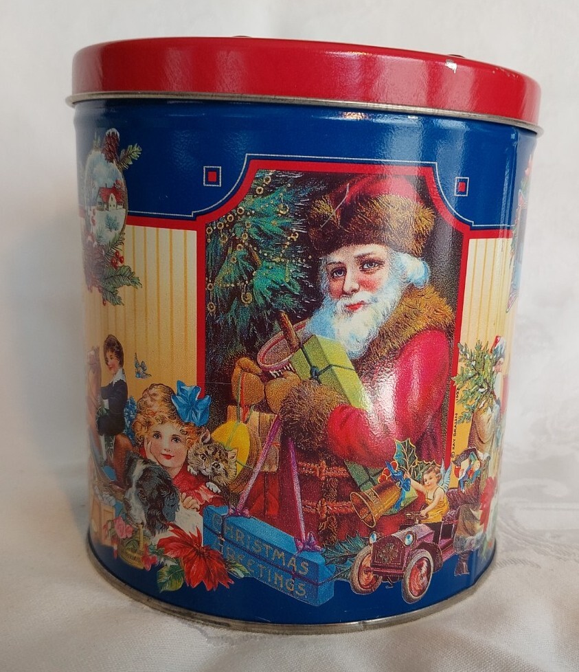 Bakers Estate Americas Taste In Shortbread Cookies Tin Can Vintage Christmas Tin