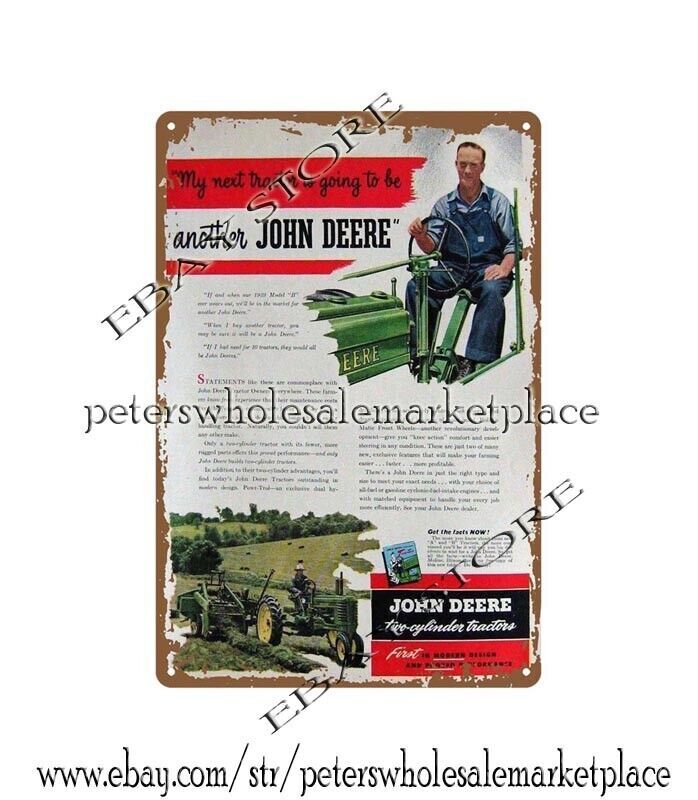 1948 Barnyard Country Farm House Tractor metal tin sign buy art prints