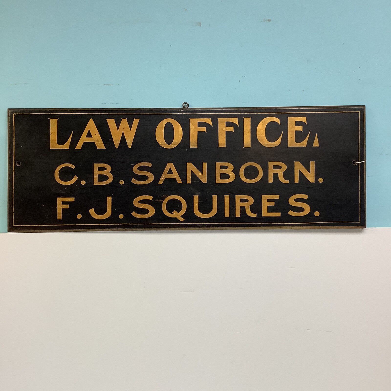 Advertising Sign for “Law Office” 24 3/8”x8 1/2” Rectangle