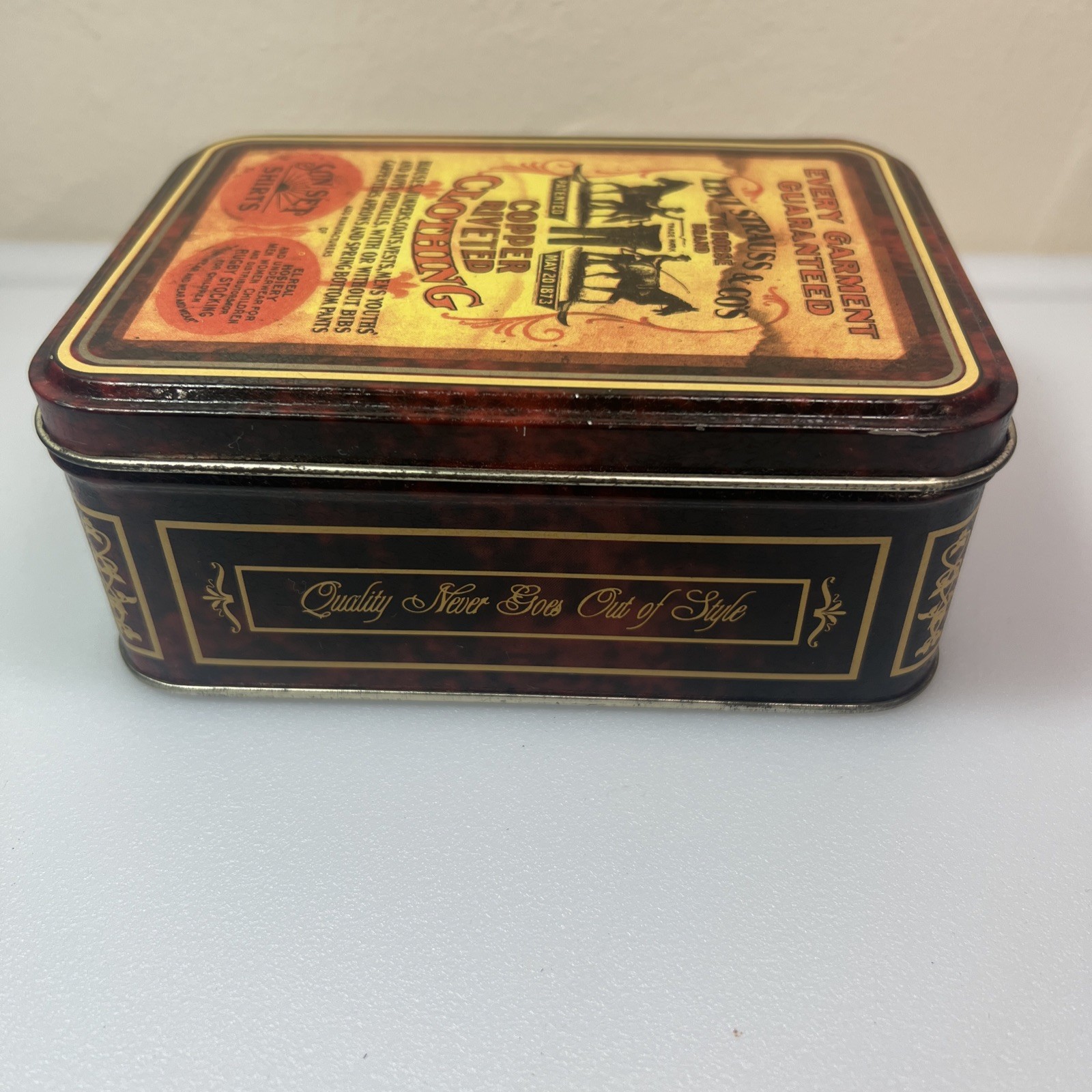 Levi’s Strauss & Co. Collectible Tin/Metal Box 5×4”