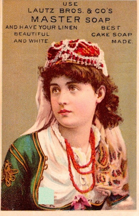 Victorian Trade Cards 1850-1870 Lautz Bros & Co, Master Soap, Buffalo, New York