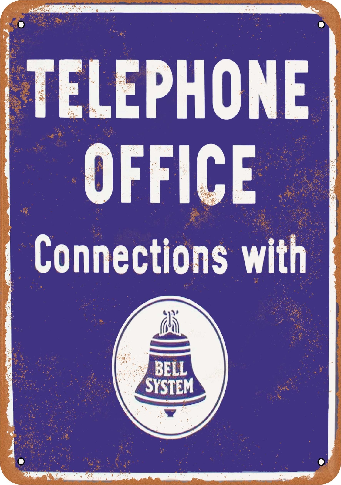 Metal Sign – Bell Telephone Office – Vintage Look Reproduction